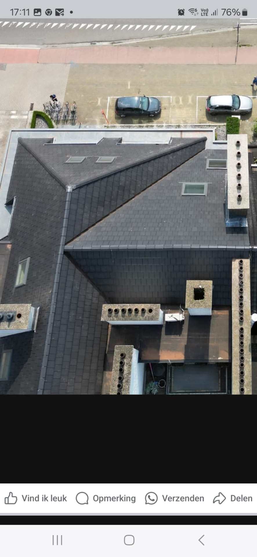 Nieuw leiendak — luchtbeeld